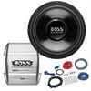 Boss Audio B112SPKG 500-Watt Bass Package with 12" Subwoofer and Amp Installation Kit