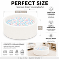 thumbnail image 3 of BEEPRINCESS Foam Ball Pit - Soft Play for Baby Infants and Toddlers Ages 1-3, Round Shape, No Balls Included, White, 3 of 10