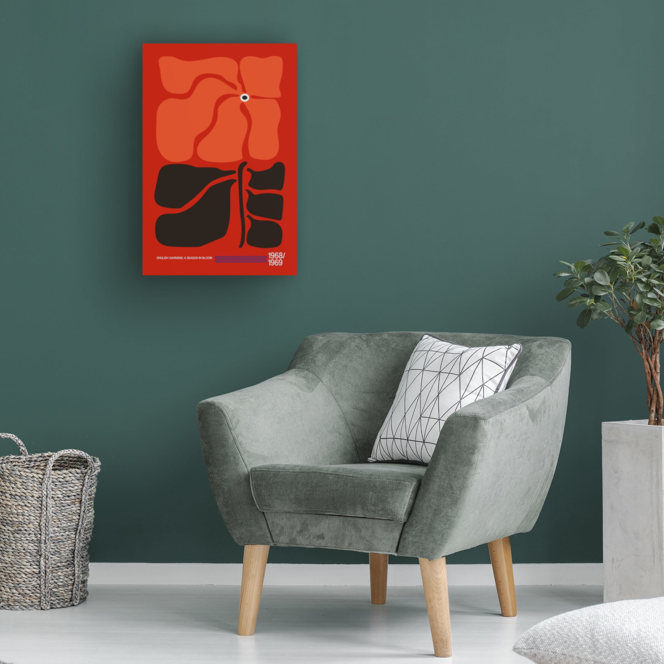 Trademark Fine Art Frances Collett English Gardens Red/Orange Canvas Wall Art