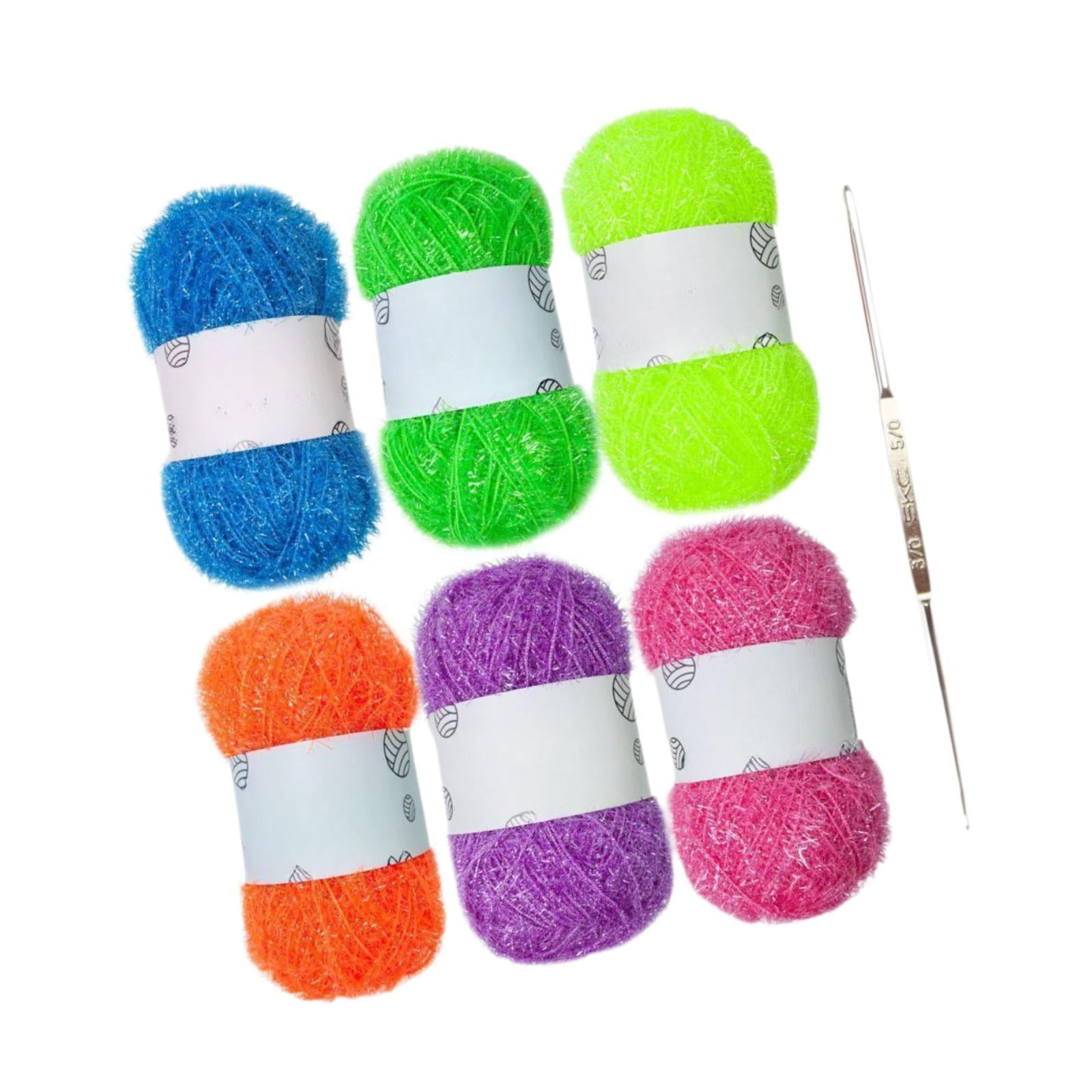 balikha Yarn Dishcloth Thread Comfortable Washable Easy Carrying Hand Crocheted Yarn for Tableware Scrubbing Cloths Men Women Type D