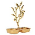 thumbnail image 2 of Bandeja De Servicio Dorada, Bandeja De Fruta Dorada Exquisita Para Escritorios ANGGREK Gold Serving Bowl, 2 of 8