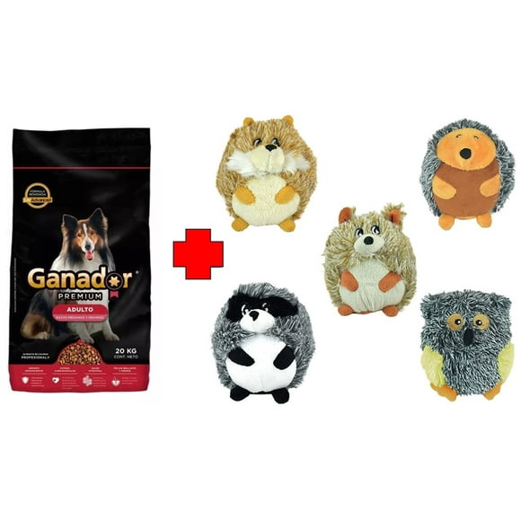 Paquete Ganador premium adulto razas med 20 kg + 1 Juguete barrigon squeaker Fancy pets