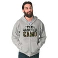 thumbnail image 5 of Its All About That Camo Hunting Zip Up Hoodie Men's Women's Brisco Brands S, 5 of 6