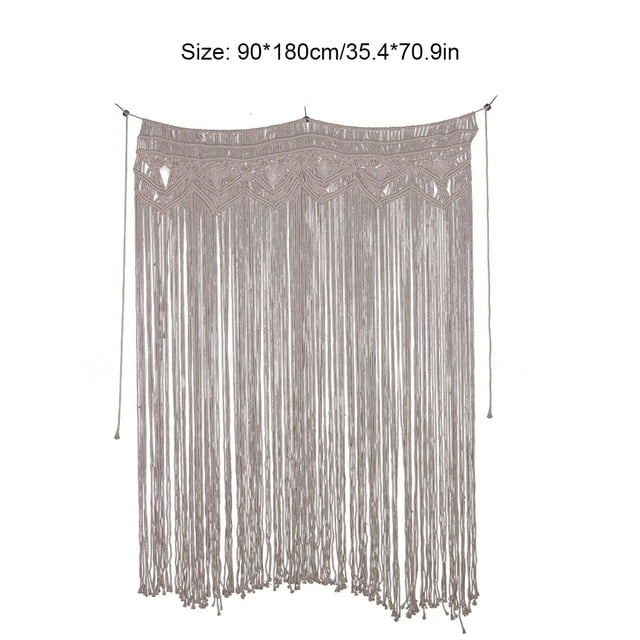 Ruiboury Premium 100 Cotton Bohemian Macrame Tapestry Unique Wall Hanging For Wide Application Easy To Install Woven Backdrop