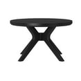 thumbnail image 4 of Plank+Beam Cross Leg Modern Coffee Table, 30" Solid Wood Tables for Living Room, Round Center Table, 4 of 9