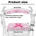 thumbnail image 6 of COEQINE Breast Cancer Pink Ribbon Rollator Seat Back Cover for Women 2PCS Medical Products Rollator Walker Seat & Back Cover Walker Seat Cover for Men Rollator Seat Padded Cover, 6 of 7