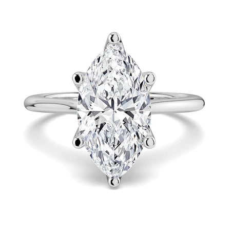 1.5 Carat Marquise Shape Lab Created Diamond Engagement Ring for Women Solitaire Ring