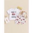 thumbnail image 3 of Suagox Baby Boy 2 Piece Outfits, Round Neck Short Sleeve Letter Print Tops + Elastic Waist Car Print Shorts Infant Toddler Summer Set for 0-24 Months and 2-3 Years Old Boys, 3 of 10