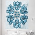 thumbnail image 1 of Mandala Tapestry, Universe Floral Oriental Cultural Folk Art Pattern Print, Fabric Wall Hanging Decor for Bedroom Living Room Dorm, 5 Sizes, Sky Blue Bluegrey, by Ambesonne, 1 of 1