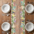 thumbnail image 6 of Pink Plaid Easter Table Runner - 72 Inch Long, Kitchen Dining Table Runner Dresser Scarves, Blue Truck Spring Floral Bunny Wooden Farmhouse Decor for Coffee Tables Wedding Party Banquet, 6 of 8