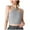 Gray, variant on AherBiu Crop Tops for Women Workout Tank Top Crossover Halter V Neck off Shoulder Sleeveless Yoga Cami Shirts