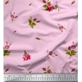 thumbnail image 1 of Soimoi Poly Georgette Fabric Leaves & Carnation Floral Print Fabric by The Yard 52 Inch Wide, 1 of 1