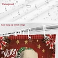 thumbnail image 6 of Merry Christmas Bathroom Shower Curtain Santa Claus Gift Stars Red Plaid Waterproof Washable Shower Curtains for Bathtub Bath Decor with Grommets and Hook 36 X 72 Inch, 6 of 8