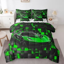 Castle Fairy Car Twin Bedding Sets for Kids Boys Girls,Speed Race Bedding Comforter Set