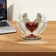 thumbnail image 5 of Preciosa decoración de ángel con corazón rojo, con detalles finos y elegantes, envuelta en elegante estilo boho, material acrílico, 1 unidad, 5 of 6