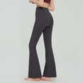 thumbnail image 3 of cocolona Womens Summer Casual High Waist Flare Leggings Elastic Waist Wide Leg Stretch Slim Yoga Pants, 3 of 4