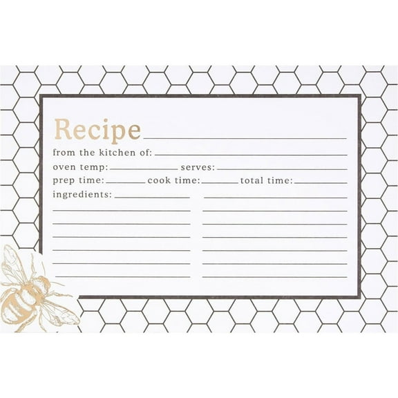 C.R. Gibson 4" x 6" Recipe Cards | Honeycomb Hive