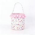 thumbnail image 2 of Easter Basket Floral Patterns Empty Easter Bucket with Handle,Candy Gifts Storage Tote Bags For Easter Egg Hunts,Gifts,Holiday Decorations,Spring Party Favors, 2 of 7