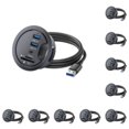 thumbnail image 2 of Estación de acoplamiento multipuerto Riwesomey USB Hub Transmisión alta velocidad Negro 10piezas, 2 of 6
