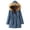 Blue, variant on LEAVINGSUO Winter Coats for Women Womens Tops Plus Womens Warm Long Coat Hoodies Jacket Slim Winter Parkas Outwear Tops with Pockets