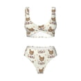 thumbnail image 4 of Daiia Flower Chicken Women's Bikini Set Two Piece Swimsuit High Waisted Bikini Adjustable Straps Bikini Perfect for Beach, Pool, and Summer Vacation-XX-Large, 4 of 9