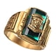 thumbnail image 1 of Anillo de cóctel de imitación de material acero inoxidable elegante chapado en oro 1973 de sello de tigre Jinwen Anillo vintage de acero inoxidable, 1 of 8