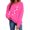 Hot Pink, variant on Feancey Women's Oversized Crewneck Sweatshirt Cute Love Heart Dog Paw Print Pullover Tops Loose Fit Long Sleeve Fleece Lined Sweatshirts Hot Pink L