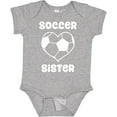 thumbnail image 3 of Inktastic Heart Soccer Sister Girls Baby Bodysuit, 3 of 5