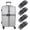 Gray, variant on Luggage Straps with Combination Lock Adjustable Suitcase Belt Strap for Briefcase Backpack Travel, Black, Pack of 4 Black -