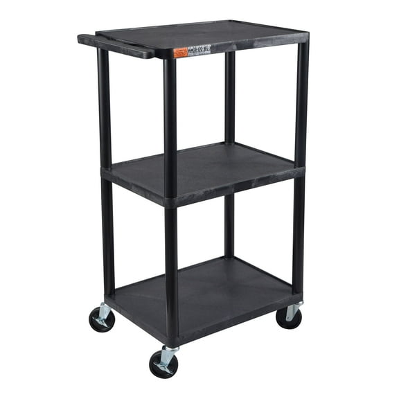 Luxor Endura 42" H Three-Shelf Utility Cart