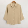 thumbnail image 6 of RMGVDSD Dressy Tops for Women Shirts Casual Short Sleeve Solid Color Blouse Tops For Everyday Wear Comfortable Spring Summer Fall Shirt Classic Casual Shirts, 6 of 8