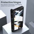 thumbnail image 3 of K-Lion for Samsung Galaxy Z Fold 3 7.6 inch Folding Case, Magnetic Hinge Protection Hidden Kickstand Wireless Charging Anti-Drop Shockproof Rugged Case for Samsung Galaxy Z Fold 3,Winered, 3 of 7