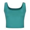 thumbnail image 6 of Lovskoo Women's Basic Scoop Neck Tank Tops Cami Tank Summer Sleeveless Tops Green, 6 of 8
