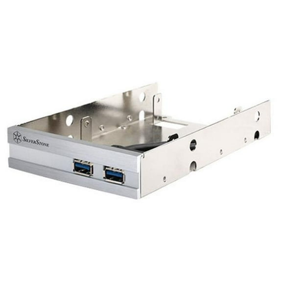 Silverstone Technology FP36S 3.5 in. Dispositif de Baie pour USB 3.0 et Deux 2,5 in. Ont des Lecteurs - Argent