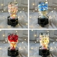 thumbnail image 4 of Valentines Day Decorations, Preserved Flower Bouquet Gift for Her, Forever Fresh Flowers for Delivery Prime Preserved Roses in Glass with LED Music Light for Valentines Day, 4 of 5