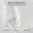 thumbnail image 4 of California Design Den King Pillow Cases Set of 2 - 500 Thread Count, 100% Cotton Sateen, Soft & Silky Pillow Cases King Size - True Ivory, 4 of 8