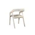 thumbnail image 3 of Pemberly Row Mid-Century Solid Wood Arm Chair in White Finish, 3 of 6