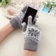 thumbnail image 5 of Guantes de invierno Guantes de pantalla táctil Guantes de nieve navideños Guantes de punto cálidos Guantes para mensajes de texto Varios colores Caqui, 5 of 5