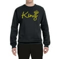thumbnail image 2 of Wild Bobby, King Gold Script, Pop Culture, Unisex Crewneck Graphic Sweatshirt, Black, Small, 2 of 4