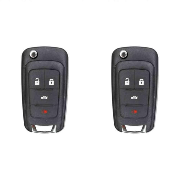 Keys4Less Replacement Flip Key Fob for Chevrolet Impala 2014-2019 FCC OHT01060512 Part Number 13504204 13500226 13504200 Pack of 2