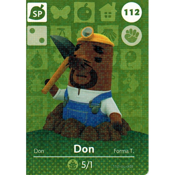 Nintendo Animal Crossing Happy Home Designer Amiibo Card Don Resetti 112/200 USA Version