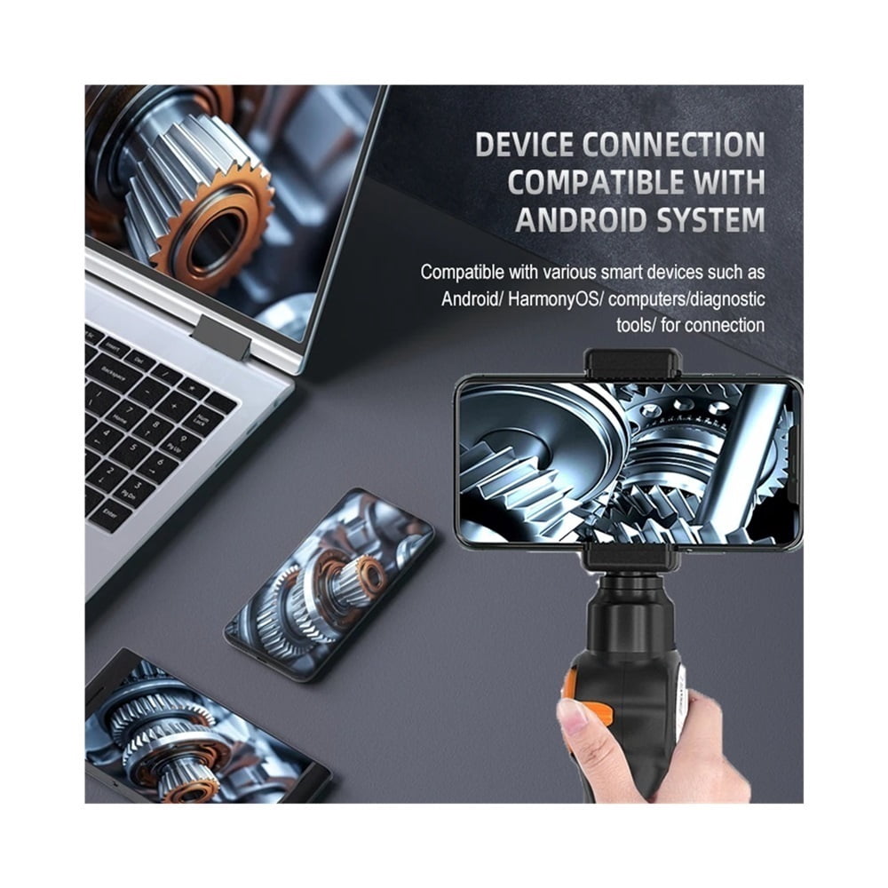 8mm  360 Degree Turn Industrial Endoscope Car Inspection Camera With 8 LEDs for iPhone Android 1080P Articulated Borescope 360