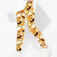 thumbnail image 4 of Odeerbi Kids Girls Leggings Halloween Ghost Print Stretchy Tights Pants 3-8 Years Kids Soft Comfortable Ankle Length Printed Leggings Orange, 4 of 5