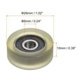 thumbnail image 2 of Unique Bargains Roulement à Rouleau à Poulie en PU 6x26x10 mm, Roue de Guidage Revêtue de Polyuréthane pour Industriel, Vert, 2 of 5