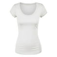 thumbnail image 4 of Emmalise Womens Short Sleeve Tshirt Scoop Neck Tee Value Set (3Pk, Blk, Deep Jungle, Wht, Medium), 4 of 4