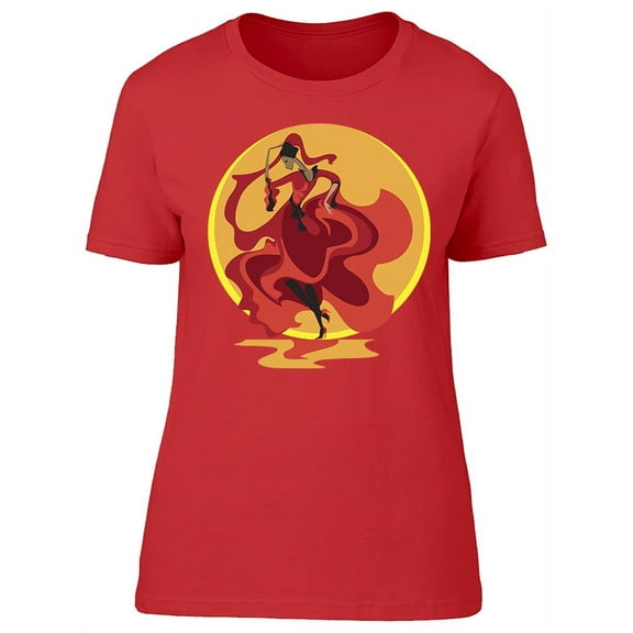 Dancer Flamenco Drawing T-Shirt Women -Image by Shutterstock, Female x-Large