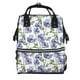 thumbnail image 1 of Fotbe Blue Flax Flowers Mochila Maternidad - Lona de Sarga Impermeable, Mochila de Pañales de Gran Capacidad con Múltiples Bolsillos y Correas Ajustables, 1 of 6