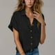 thumbnail image 5 of Vestidos Casuales Para Mujer, Blusas De Mujer De Moda Blusa holgada de color liso con cuello para mujer, manga larga, informal, para trabajo, con bolsillo, 5 of 9