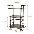 thumbnail image 2 of 3 Tier Rolling Bar Cart Trolley Serving Cart Liquor Wine Beverage Storage Rack w/Wheels, 2 of 16