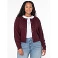 thumbnail image 2 of Celebrity Pink Women's Pointelle Crew Neck Cardigan Sweater, Sizes XS-XXXL, 2 of 11